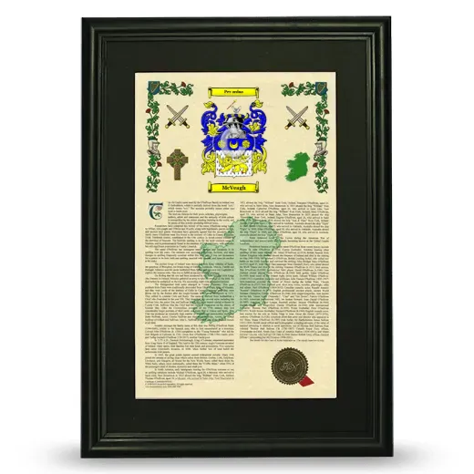McVeagh Deluxe Armorial Framed - Black