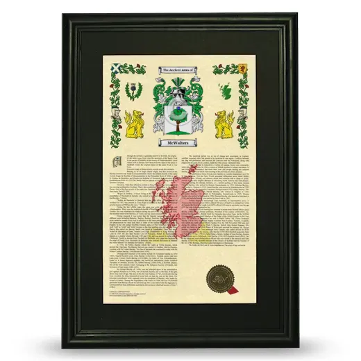 McWalters Deluxe Armorial Framed - Black