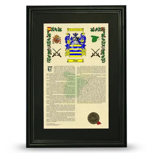 Megia Deluxe Armorial Framed - Black