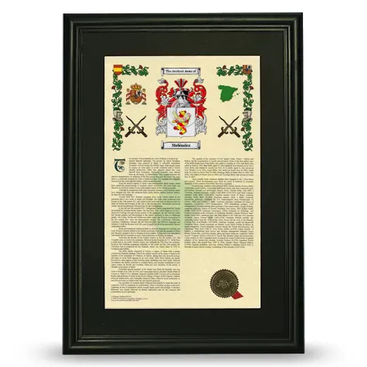Meléndez Deluxe Armorial Framed - Black