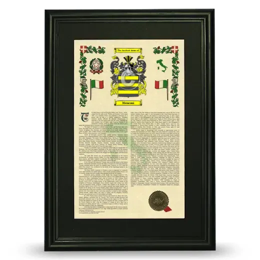 Menconi Deluxe Armorial Framed - Black