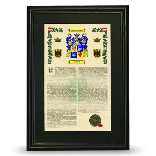 Menzell Deluxe Armorial Framed - Black