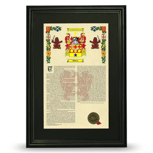 Mercer Deluxe Armorial Framed - Black