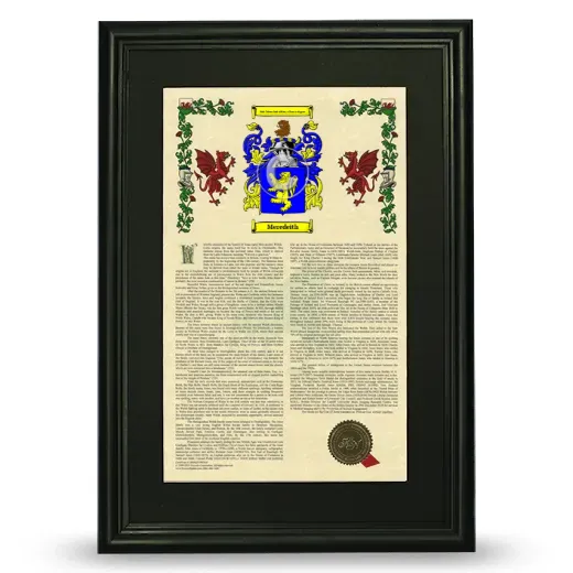 Meredeith Deluxe Armorial Framed - Black