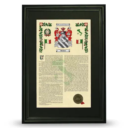 Merinos Deluxe Armorial Framed - Black