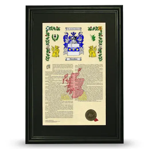 Merrylees Deluxe Armorial Framed - Black