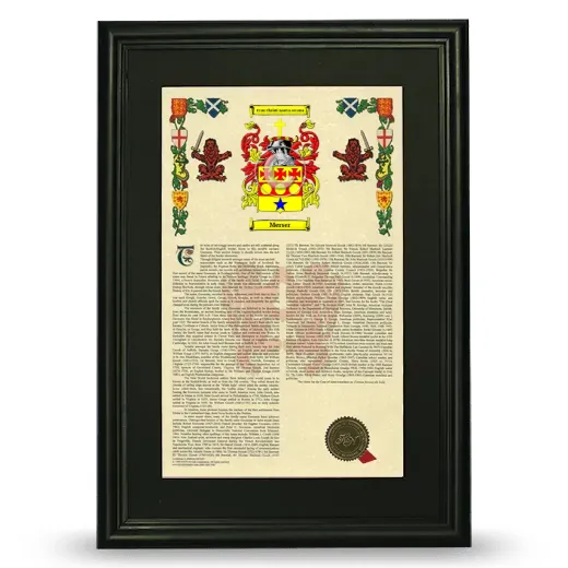 Merser Deluxe Armorial Framed - Black