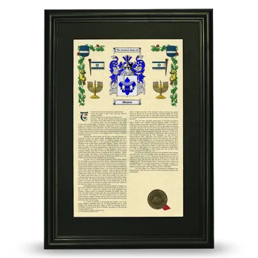 Meyers Deluxe Armorial Framed - Black