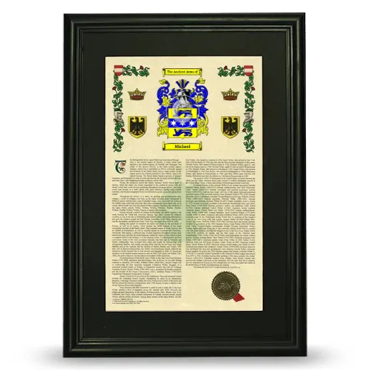 Micheel Deluxe Armorial Framed - Black