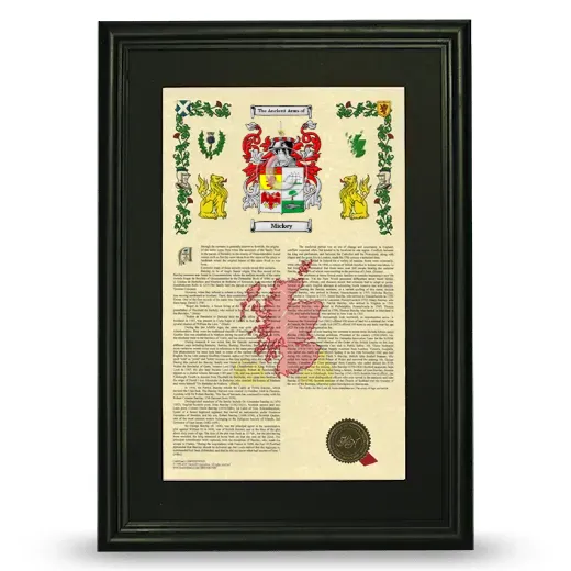 Mickey Deluxe Armorial Framed - Black