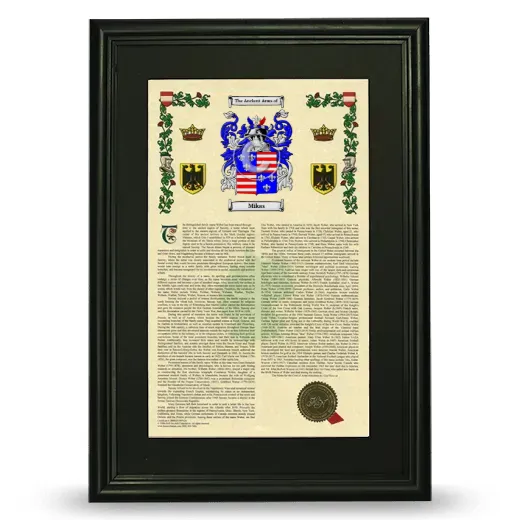 Mikas Deluxe Armorial Framed - Black