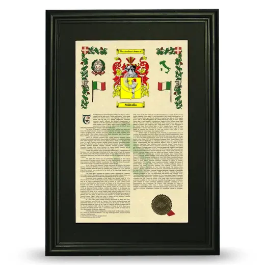 Militello Deluxe Armorial Framed - Black