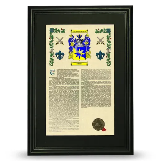 Milliat Deluxe Armorial Framed - Black
