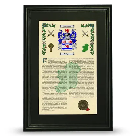 Milligan Deluxe Armorial Framed - Black