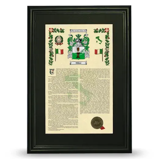 Miloni Deluxe Armorial Framed - Black