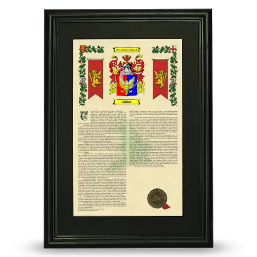 Milten Deluxe Armorial Framed - Black