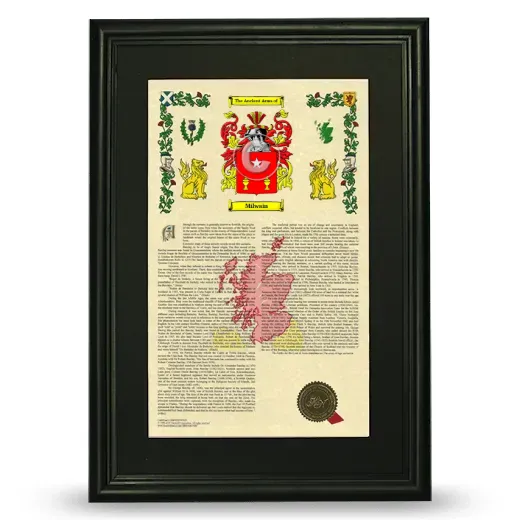 Milwain Deluxe Armorial Framed - Black