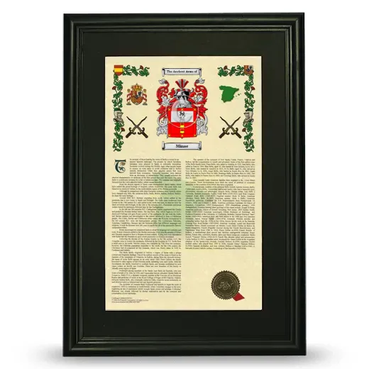 Minae Deluxe Armorial Framed - Black