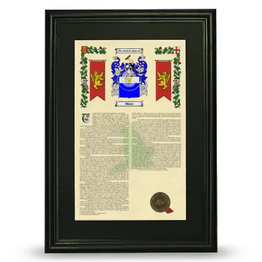 Miner Deluxe Armorial Framed - Black