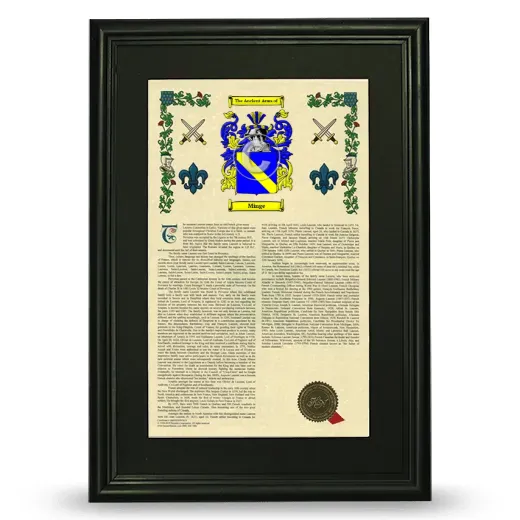 Minge Deluxe Armorial Framed - Black