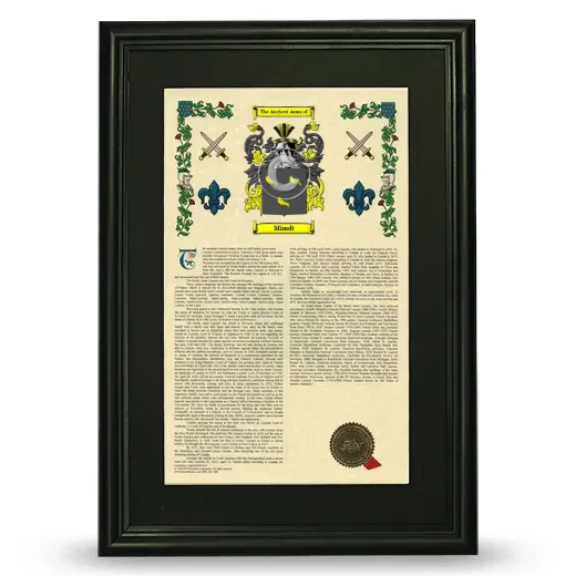 Minolt Deluxe Armorial Framed - Black