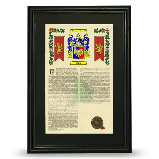 Miten Deluxe Armorial Framed - Black