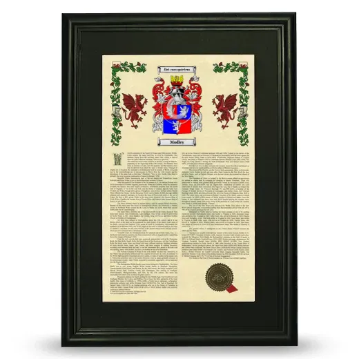 Modley Deluxe Armorial Framed - Black