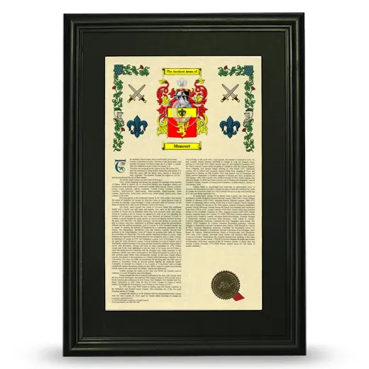 Moncort Deluxe Armorial Framed - Black