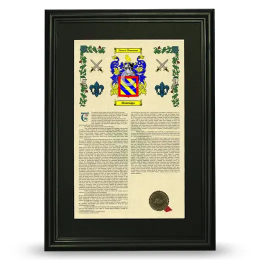 Montaigu Deluxe Armorial Framed - Black
