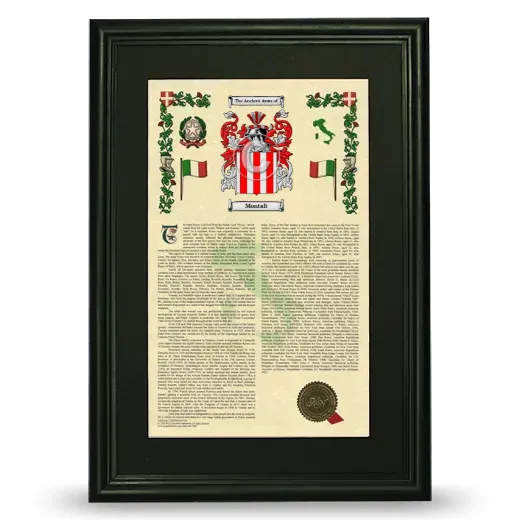 Montalt Deluxe Armorial Framed - Black