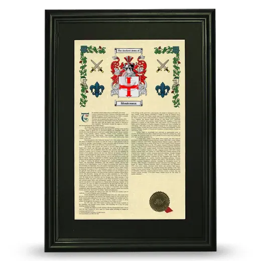 Montceaux Deluxe Armorial Framed - Black