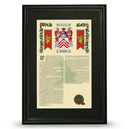 Montfiquet Deluxe Armorial Framed - Black