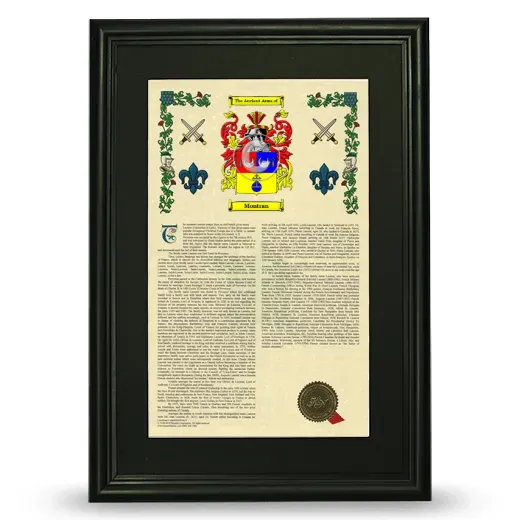 Montran Deluxe Armorial Framed - Black