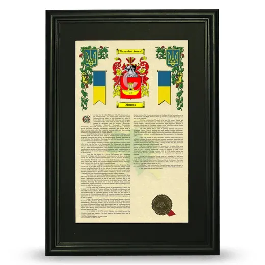 Moross Deluxe Armorial Framed - Black