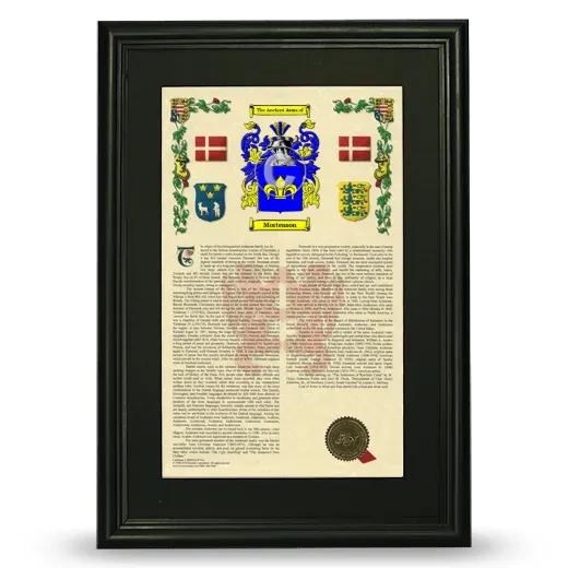 Mortenson Deluxe Armorial Framed - Black