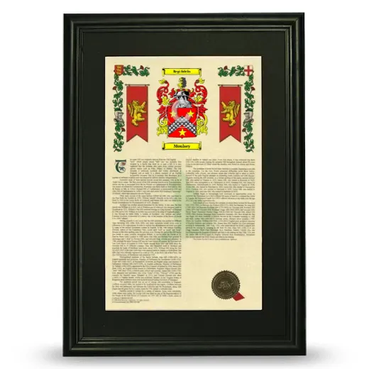 Moulsey Deluxe Armorial Framed - Black