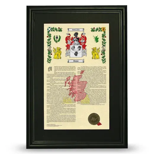 Moyar Deluxe Armorial Framed - Black