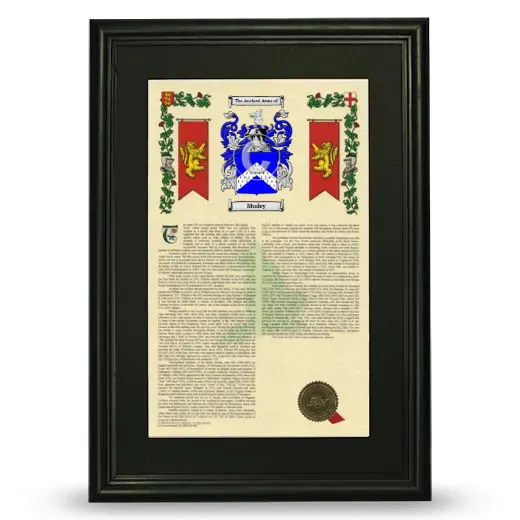 Mudey Deluxe Armorial Framed - Black