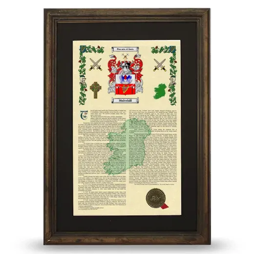 Mulvehill Deluxe Armorial Framed - Brown