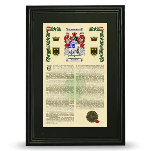 Mundorf Deluxe Armorial Framed - Black
