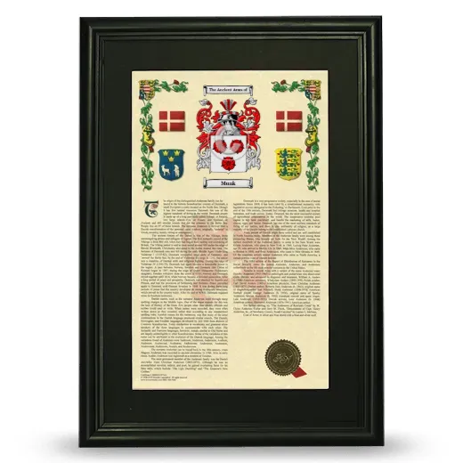 Munk Deluxe Armorial Framed - Black