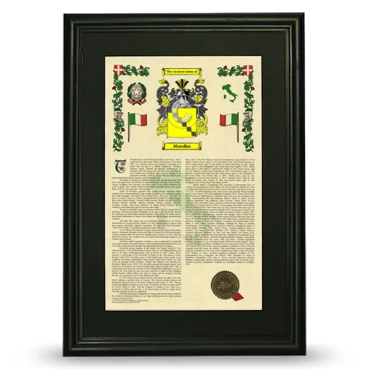 Musolini Deluxe Armorial Framed - Black