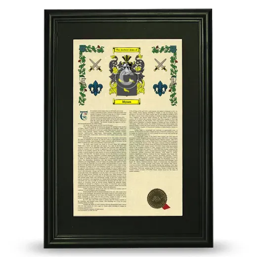 Mynos Deluxe Armorial Framed - Black