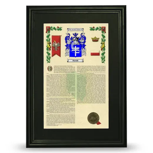 Myslak Deluxe Armorial Framed - Black