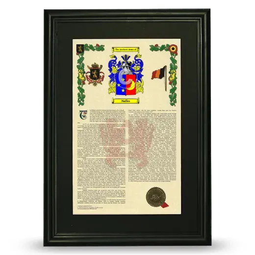 Naffes Deluxe Armorial Framed - Black
