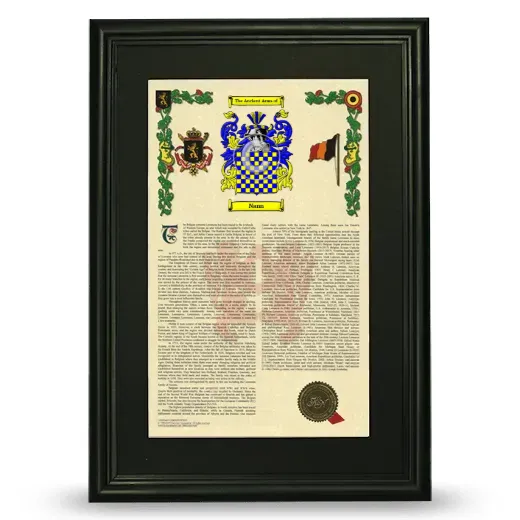 Nann Deluxe Armorial Framed - Black