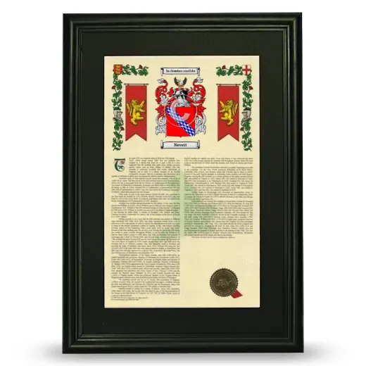 Nevett Deluxe Armorial Framed - Black