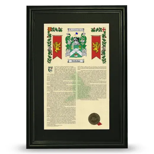 Newholme Deluxe Armorial Framed - Black