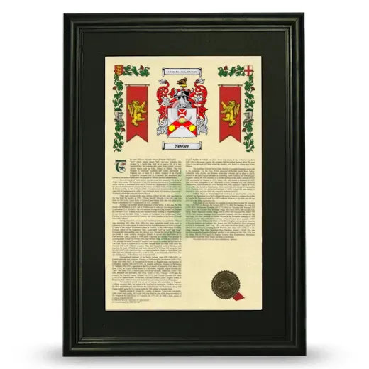 Newley Deluxe Armorial Framed - Black
