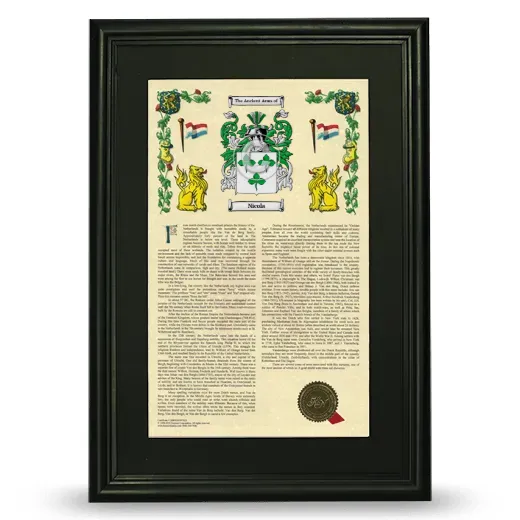 Nicola Deluxe Armorial Framed - Black